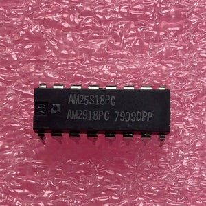 AM25S18PC - AMD - D Flip-Flop, 4-Func, Positive Edge Triggered, TTL, PDIP16  DUAL MARKED AM25S18PC / AM2918PC