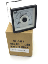 Load image into Gallery viewer, CP-C48A-1MA-DC-I-240 - SHURITE - 0-1MADC Analog Panel Meter,  Dust, Splash Proof, Zero Adjust, AC Voltage,  48 mm, 48 mm
