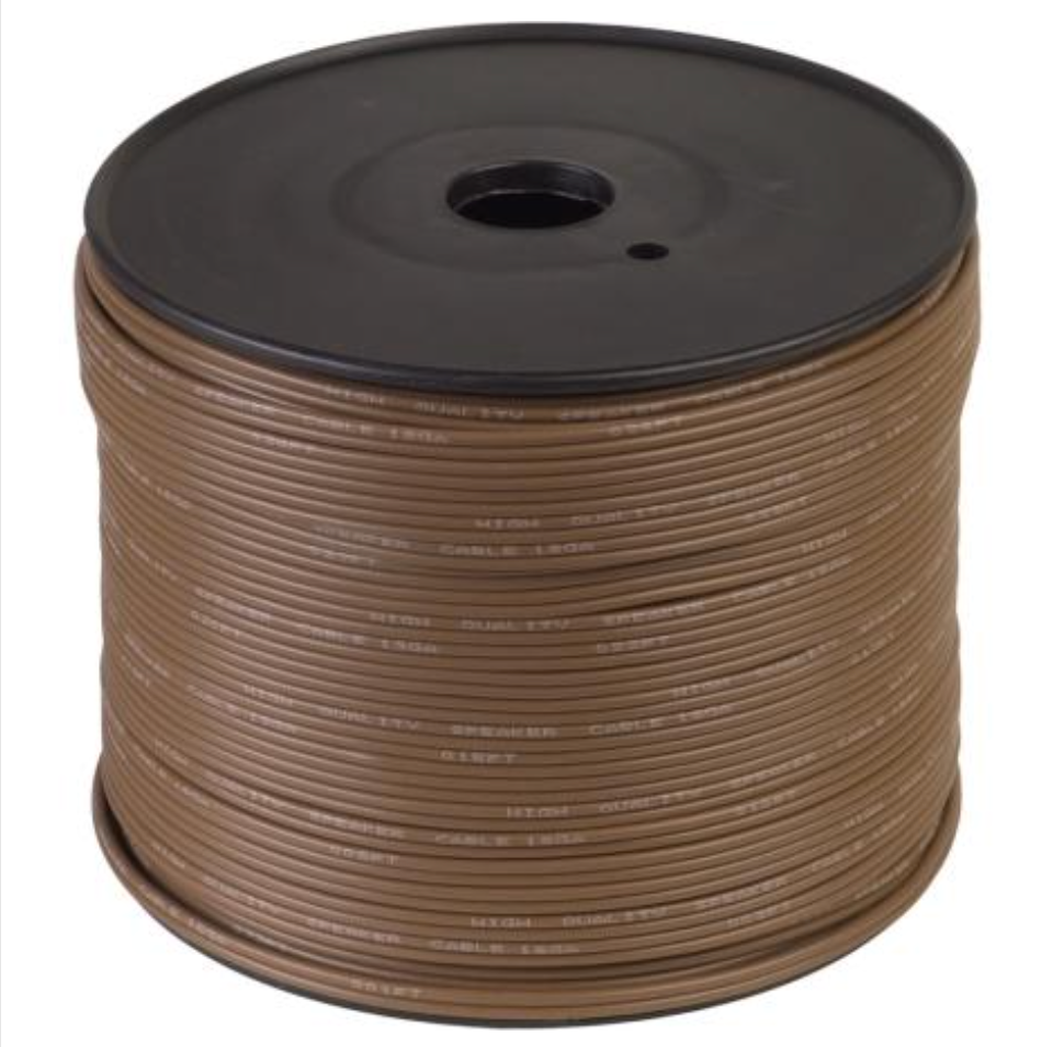 4077-1 - Consolidated Electronic Wire & Cable - 18ga 2 conductor Brown Zip Cord, sold by the foot