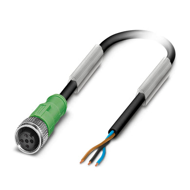 1694499, Sensor/ActuatorCable Cordset, Str M12 F 3p to Cut End, 3wire 3m, SAC-3P-3.0-PUR/M12FS