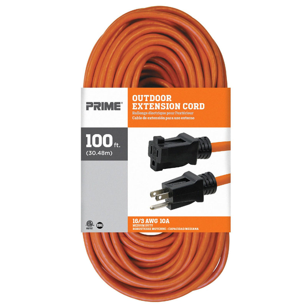 100ft 16/3 SJTW Orange Outdoor Extension Cord, EC501635