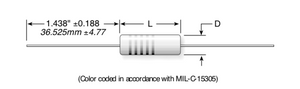 JM101K - OHMITE - 1.0 uH RF CHOKE J Series Choke