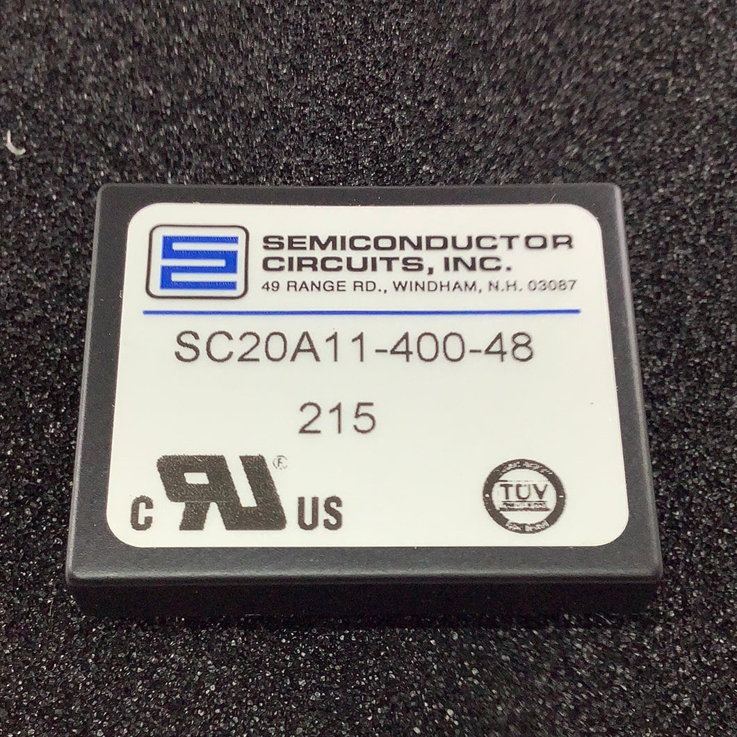 SC20A11-400-48 - SEMICONDUCTOR CIRCUITS - DC-DC CONVERTER INPUT 36-75VDC
OUTPUT 5V 4000 MA
