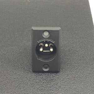D3MB - SWITCHCRAFT -- Male 3 Pin XLR Panel Mount Connector, Black Shell