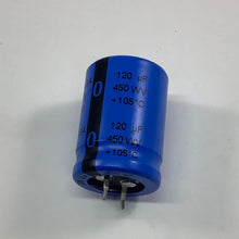 Load image into Gallery viewer, 381LX121M450K012 - Cornell Dubilier -	120 UF 450V Snap-In Aluminum Capacitors
