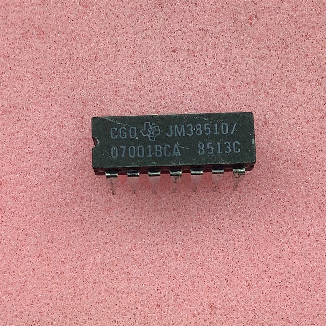 JM38510/07001BCA - TI - Texas Instrument - Military High-Reliability Integrated Circuit, Commercial Number 54S00