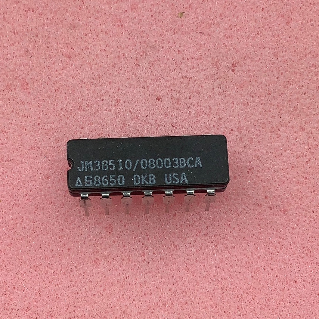 JM38510/08003BCA - Signetics - Military High-Reliability Integrated Circuit, Commercial Number 54S08