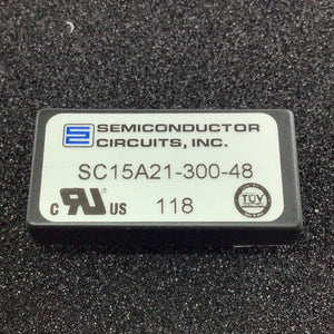 SC15A21-300-48 - SEMICONDUCTOR CIRCUITS - DC-DC INPUT 36-75V OUTPUT +/-5V 1.5AMP