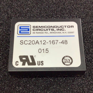 SC20A12-167-48 - SEMICONDUCTOR CIRCUITS - DC-DC INPUT 36-75V OUTPUT 12V 1.67A