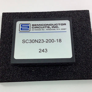 SC30N23-200-18 - SEMICONDUCTOR CIRCUITS - DC-DC CONVERTER  INPUT 18-36V DC
OUTPUT +/- 15VDC 1000 MA
