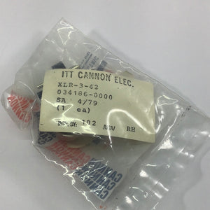 XLR-3-42 - ITT CANNON -  3 PIN MALE XLR  Surface Mount Connector