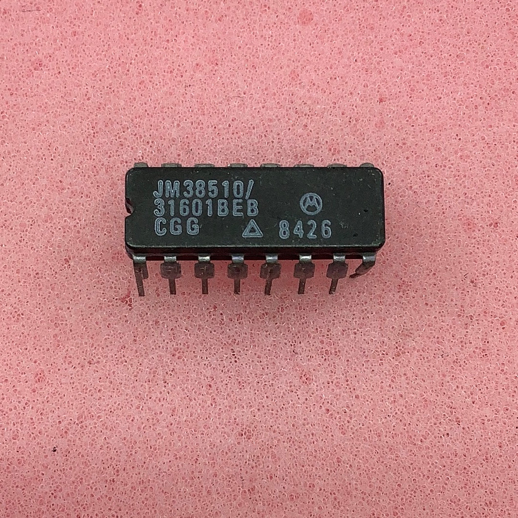 JM38510/31601BEB - Motorola - Military High-Reliability Integrated Circuit, Commercial Number 54LS75