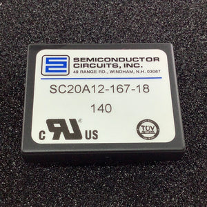 SC20A12-167-18 - SEMICONDUCTOR CIRCUITS - DC-DC INPUT 9-36V OUTPUT 12V 1.67AMP