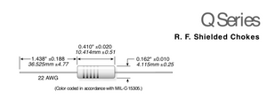 QS100K - OHMITE - 0.1uH RF CHOKE QS Series Choke