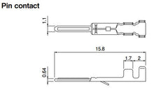 Load image into Gallery viewer, TERMINAL PIN 28-22 AWG OD1.2-1.8mm TIN, Chain Form, 100 contacts per package. Quantity Shown Available = 100 Packs., SYM-001T-0.6(N) -C
