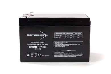 BW 12120 F2  12V 12 AH Sealed Lead Acid Battery Tab=.25”, 0199-4
