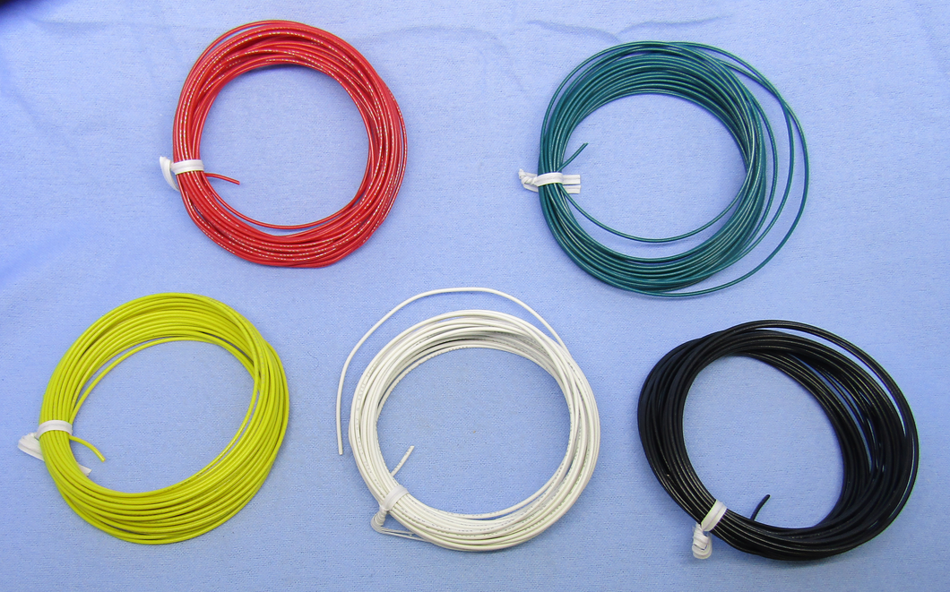 22 Awg Solid PVC Hookup Wire 5 Colors, 12-2276