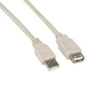 6Ft A M/F USB2.0 Extension Cable Ivory, 150107IV