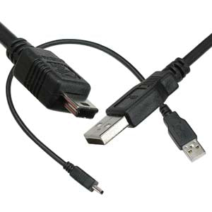 1FT USB A-M/Mini 5Pin USB 2.0 Cable, 150137