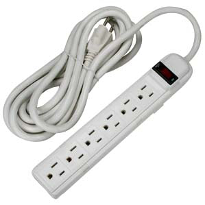 12Ft 6Outlet Surge Protector 15A, 90J