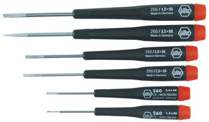 6 Pc. Screwdriver Set, Slotted, With Precision Handle, 26090
