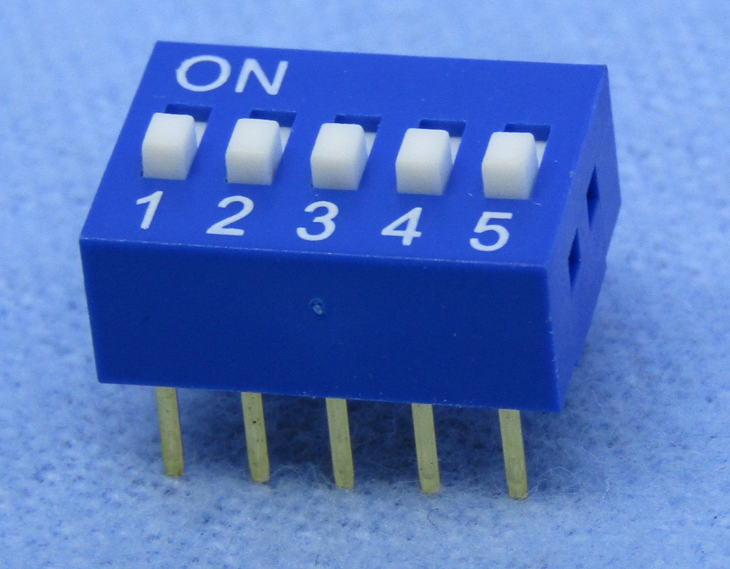 Dip Switch, SPST 5 section, 30-1005