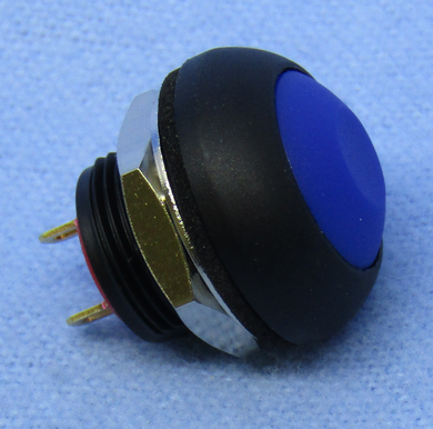 Sealed  Push Button Sw. SPST, (ON)-OFF Blue, 30-12636