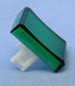 Rectangular Lens for Rec. PB Switch, Green, 30-14540