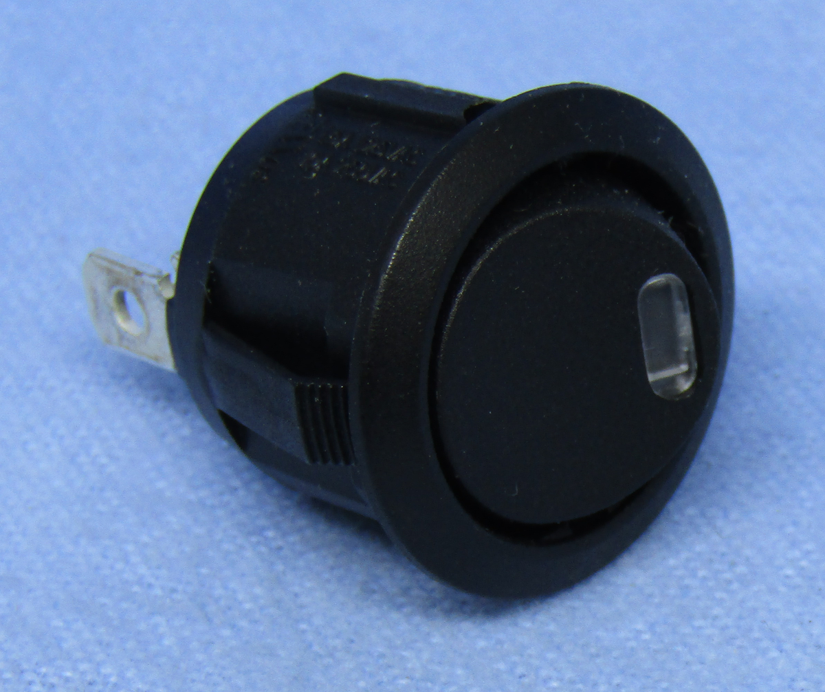 Lighted Snap-In Round Rocker Switch 30-16222