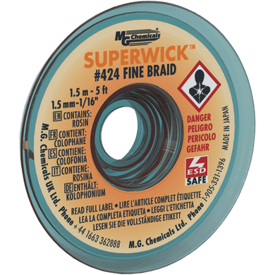 SUPER WICK-#2 YELLOW STATIC FREE 5 ft, 424