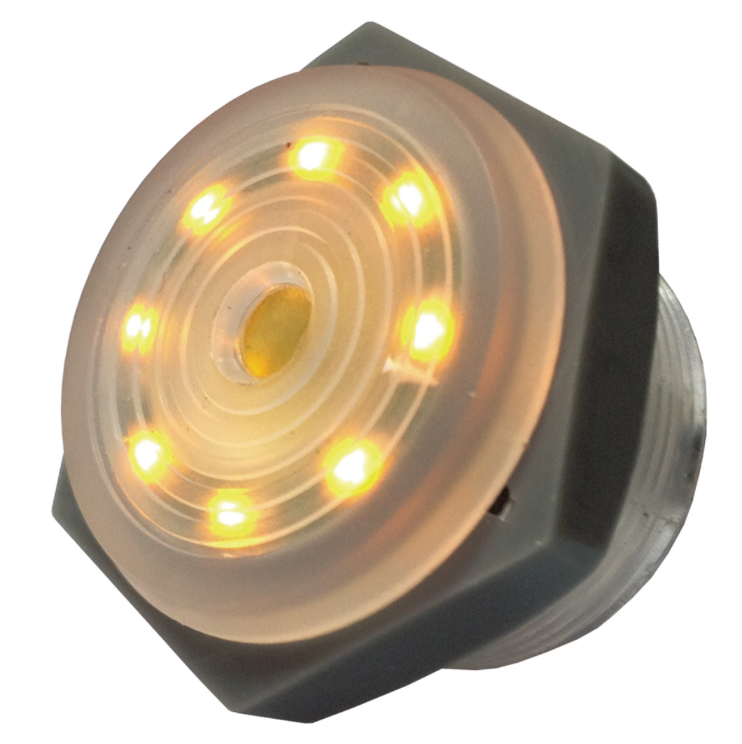 Yellow Lighted Piezo Sounder-Continuous, 44-1218