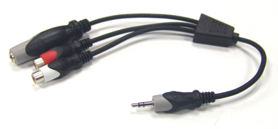 3.5mm Stereo/M-(2) RCA/F+1/4
