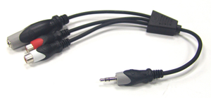 3.5mm Stereo/M-(2) RCA/F+1/4" Stereo/F, 44-317