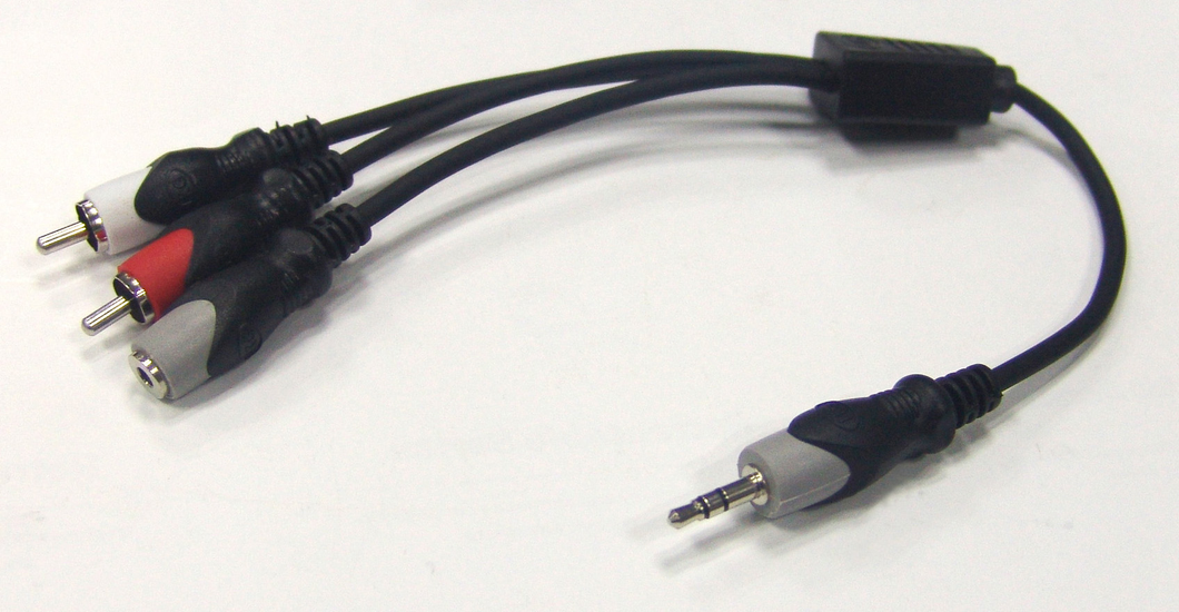 3.5mm Stereo/M-(2) RCA/M+3.5mm Stereo/F, 44-322