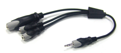 3.5mm Stereo/M-(2) 3.5mm Stereo/F+1/4