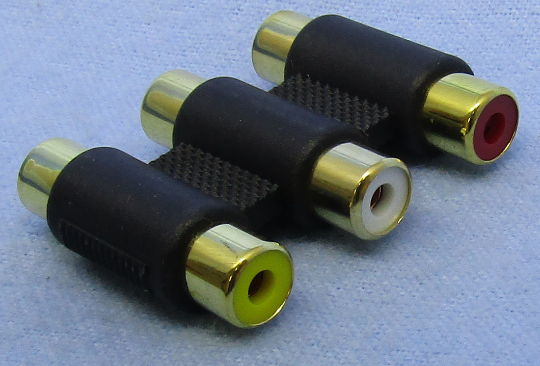RCA TO RCA  F/F   TRIPLE CONNECTOR, 45-333G