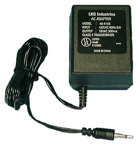 AC/AC Adapter, 18V AC @ 300mA with 3.5mm phone plug, 48-414