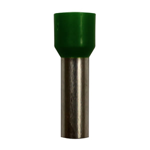 Wire Ferrule, Green, AWG 6, 18 mm Barrel, 100 per bag