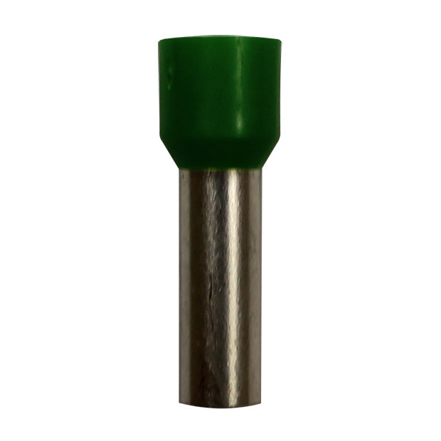 Wire Ferrule, Green, AWG 6, 18 mm Barrel, 100 per bag