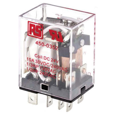DPDT  Relay  24Vdc Coil 10 A General Purpose , 4500352
