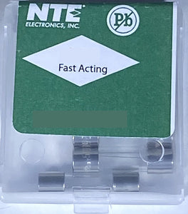 5A 250V 5MM X 20MM Fast Acting Glass 5 pack