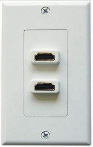 Designer Style Dual HDMI Wall Plate, 75-1059