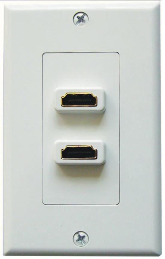 Designer Style Dual HDMI Wall Plate, 75-1059