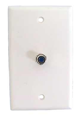 3 GHz TV Wall Plate, Single F-81, White, 75-3424