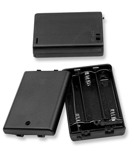 Battery Holder 3 X AA Cells W/ Cover & Switch, BH3311
