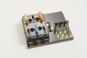 6 Position Fuse Block for ATC Fuse W ground, BLC-106-G