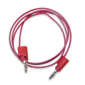 Red Stackable Single Banana Plug on Both Ends, 24" 20G PVC, BU-2020-A-24-2