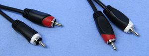 Audio Stereo Jumper Cable, (2) RCA (M) / (2) RCA (M) 18" , CA32