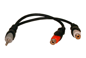 "Y" Adapter Stereo Mini Phone Plug / (2) RCA Jacks , CA70