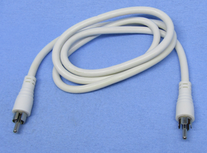 Video Jumper Cable, RG59  RCA (M) / (M) 6' White, CAF25